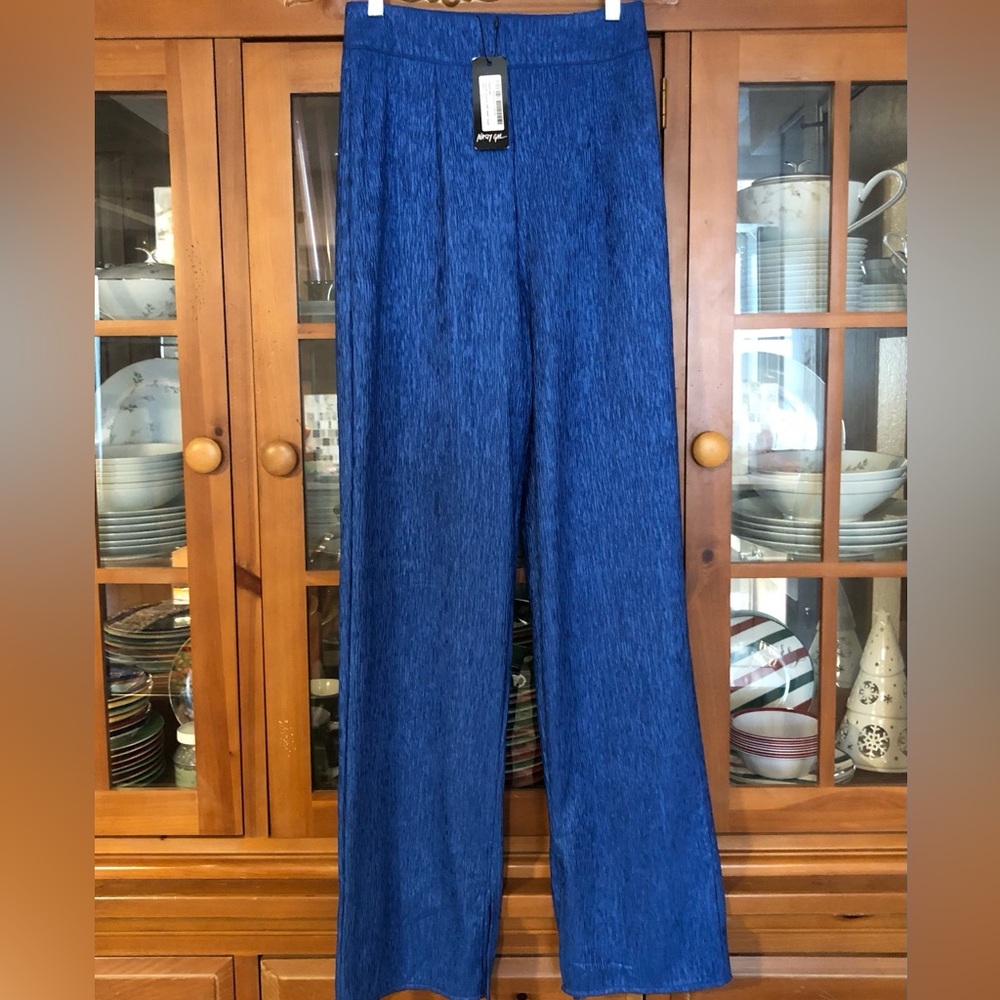 NWT Nasty Gal Textured Jacquard Flare Pants